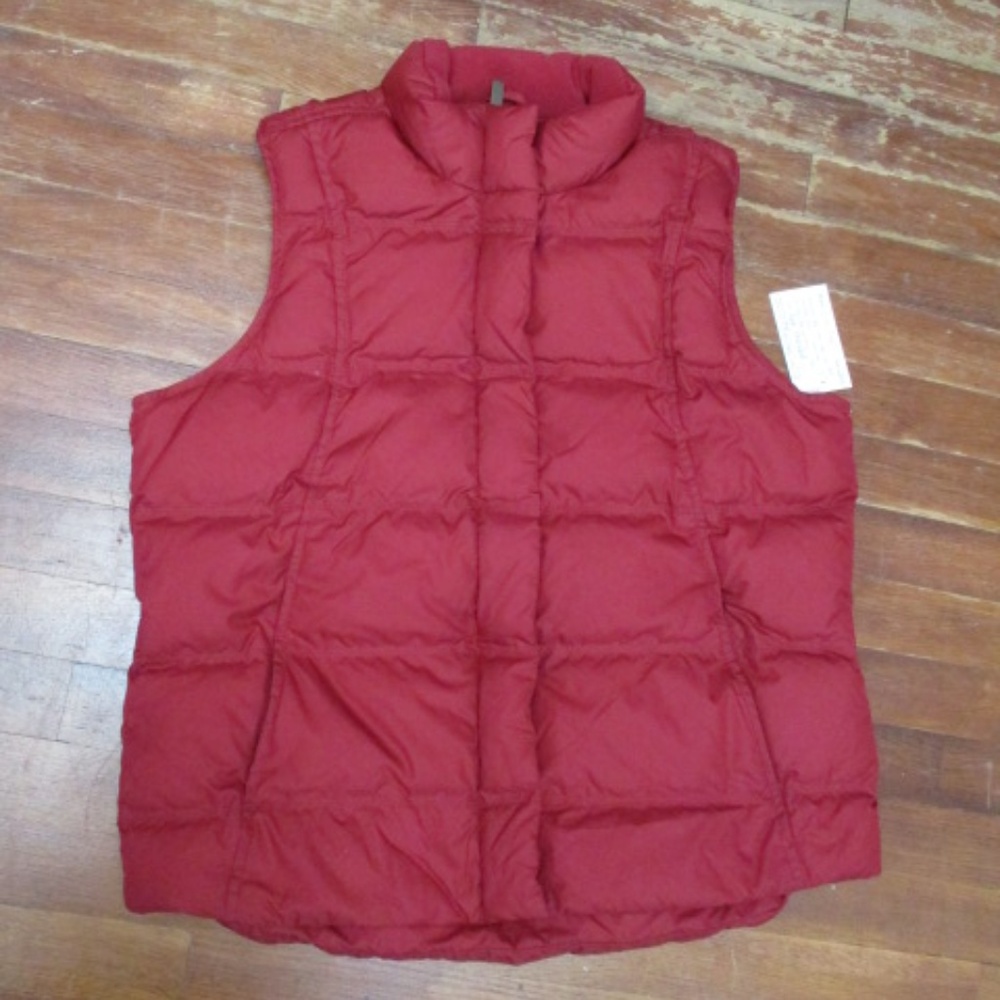 Vintage Eddie Bauer Puffer Goose Down Vest Fleece Lrg